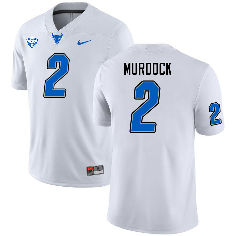 Buffalo Bulls #2 Red Murdock College Football Jerseys Stitched Sale-White